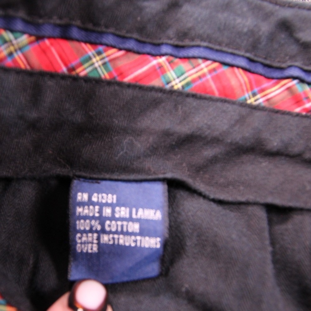 Polo Ralph Lauren Mens Black Pleated Chino Shorts Tartan Crest Preppy 32 - Picture 6 of 11